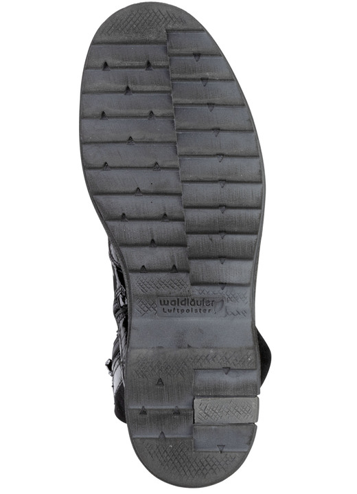 Komfortschuhe - Waldläufer Schnür-Stiefelette mit kuscheligem Kragen aus Lammfell, in Größe 3 1/2 bis 8, in Farbe JEANSBLAU Ansicht 8