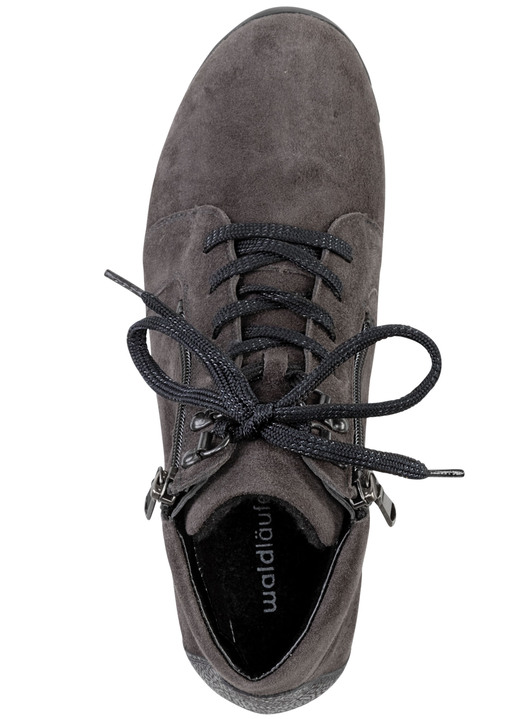 Komfortschuhe - Waldläufer Schnür-Bootie mit seitlichen Glitzersteinchen, in Größe 3 1/2 bis 8, in Farbe ANTHRAZIT Ansicht 2