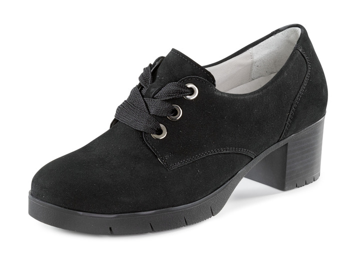 Pumps & Ballerina - Waldläufer, bequemer Damen-Trotteur, Weite H, mit herausnehmbarem Fußbett, in Größe 3 1/2 bis 8, in Farbe SCHWARZ-BUNT Ansicht 4