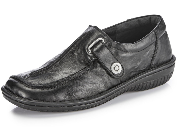 Slipper & Schnürschuhe - ELENA EDEN, bequeme Damen-Slipper, Weite G, mit herausnehmbarem Fußbett, in Größe 036 bis 043, in Farbe SCHWARZ Ansicht 1