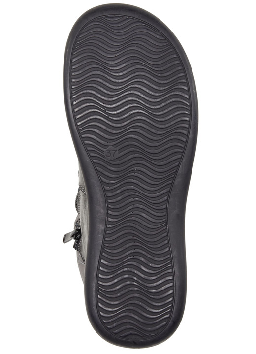 Komfortschuhe - ELENA EDEN Bootie mit pfiffiger Ziersteppung, in Größe 036 bis 042, in Farbe SCHWARZ-GRAU Ansicht 3