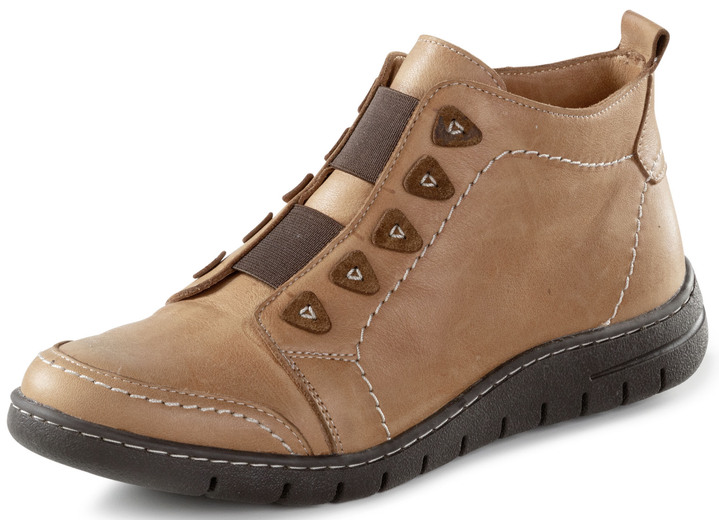 Komfortschuhe - ELENA EDEN, gefütterte Damen-Boots, Winterschuhe, Weite H, mit herausnehmbarem Fußbett, in Größe 036 bis 042, in Farbe CAMEL Ansicht 1