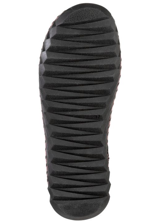 Komfortschuhe - Gemini Bootie aus dezent schattiertem Rind-Nappaleder, in Größe 036 bis 042, in Farbe SCHWARZ-BORDEAUX Ansicht 3