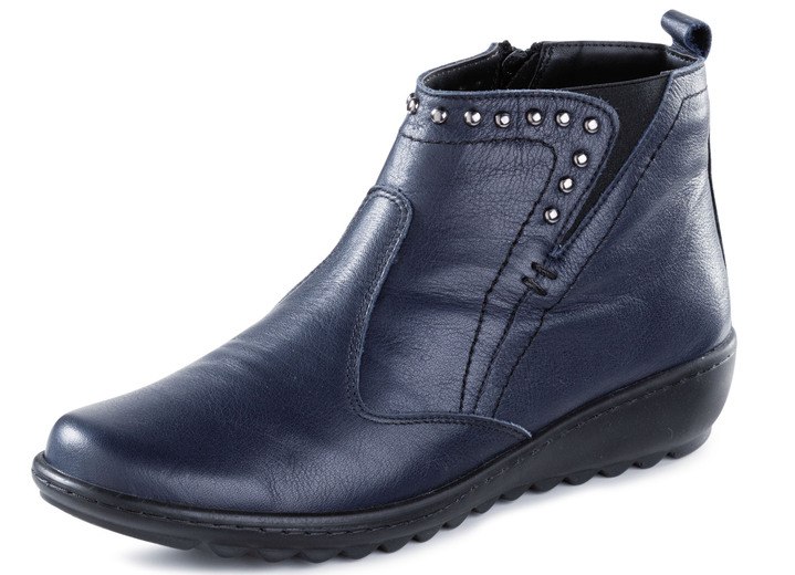 Komfortschuhe - Gemini, bequeme Damen-Boots, Weite G, mit herausnehmbarem Fußbett, in Größe 036 bis 042, in Farbe MARINE Ansicht 1