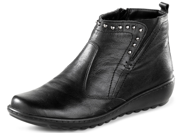 Komfortschuhe - Gemini, bequeme Damen-Boots, Weite G, mit herausnehmbarem Fußbett, in Größe 036 bis 042, in Farbe SCHWARZ Ansicht 1