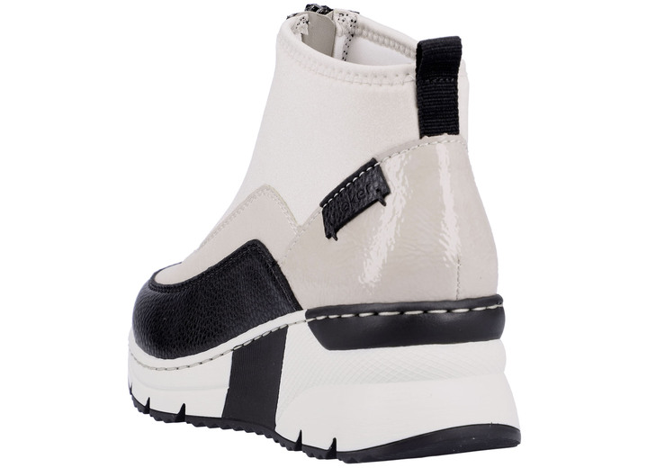 Komfortschuhe - Rieker, stylische Damen-Boots, Weite G, mit Reißverschluss, in Größe 036 bis 042, in Farbe ECRU-SCHWARZ Ansicht 6