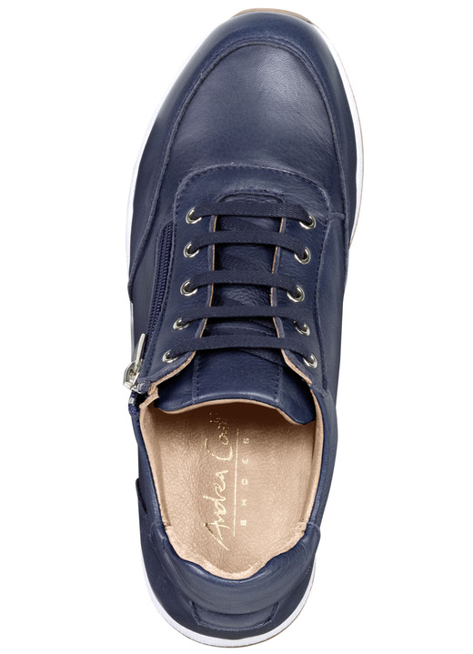 - Andrea Conti Schnür-Sneaker  aus weichem Nappaleder, in Größe 036 bis 042, in Farbe MARINE Ansicht 2