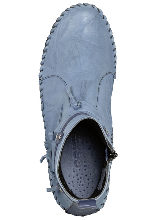 Komfortschuhe - Gemini Mokassin-Stefelette mit Knitter-Struktur, in Größe 036 bis 042, in Farbe JEANS Ansicht 2