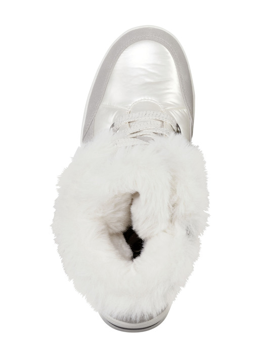 Komfortschuhe - ELENA EDEN, gefütterte Damen-Boots, Winterschuhe, Weite G, mit herausnehmbarem Fußbett, in Größe 3 1/2 bis 8, in Farbe PERLWEISS-GRAU Ansicht 2