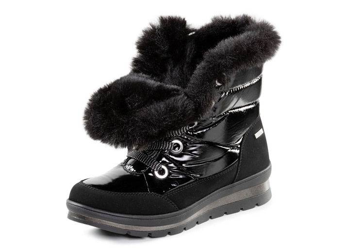 Komfortschuhe - ELENA EDEN, gefütterte Damen-Boots, Winterschuhe, Weite G, mit herausnehmbarem Fußbett, in Größe 3 1/2 bis 8, in Farbe PERLWEISS-GRAU Ansicht 7