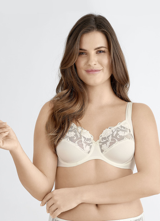 Mode - Felina Bügel-BH mit Stickereispitze, in Größe 075 bis 110, in Cup B, in Farbe WEISS Ansicht 6