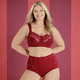 Slips - Miss Mary Miederhose mit Elastikspitze – Farbe ROT – Ansicht 2 Slips - Miss Mary Miederhose mit Elastikspitze, in Größe 038 bis 054, in Farbe WEISS – Farbe ROT – Ansicht 2