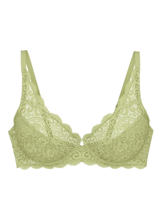 Bügel-BH - Triumph Amourette Bügel-BH aus zarter Elastikspitze, in Größe 075 bis 100, in Cup D, in Farbe BLEU Ansicht 18