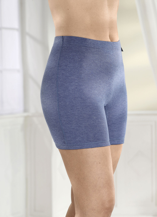 Slips - Zweierpack Permatherm Longpants, in Größe 3XL (56/58) bis XXL (52/54), in Farbe ANTHRAZIT MELIERT Ansicht 3