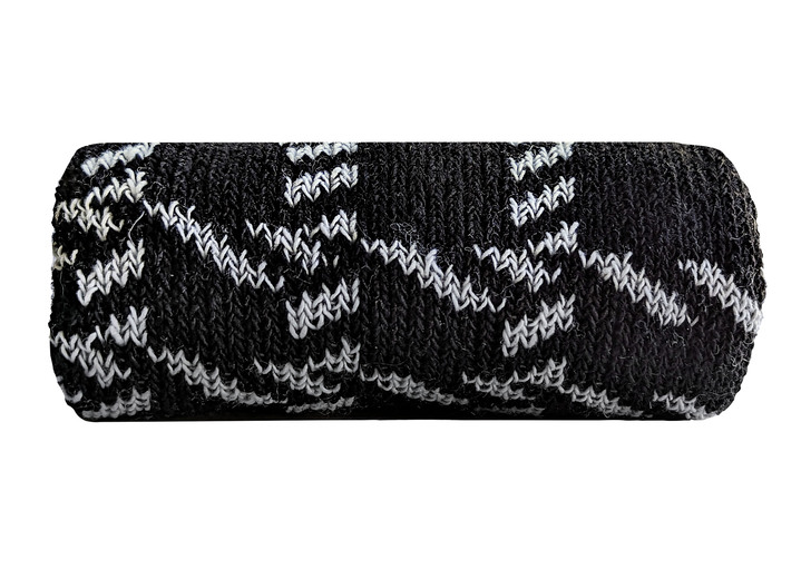 Strümpfe - Fünferpack Socken mit kuscheliger Frottier-Innenseite, in Größe 1 (Schuhgr. 35-38) bis 2 (Schuhgr. 39-42), in Farbe 1X GRAU-WEISS, 1X GRAU, 1X SCHWARZ-WEISS, 2X SCHWARZ Ansicht 3
