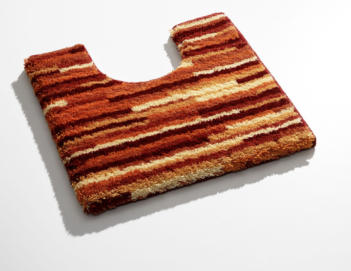 Heimtextilien - Badgarnitur  mit rutschhemmender Rückseite, in Größe 100 (Vorleger halbrund, 50/ 80 cm) bis 112 (WC-Deckelbezug, 47/ 50 cm), in Farbe BLAU Ansicht 6