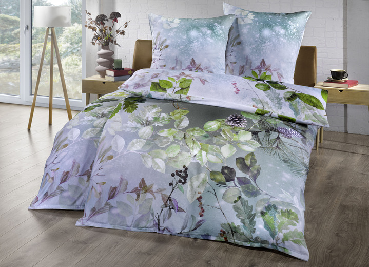 Bettwäschegarnituren - Flanell Bettwäsche-Garnitur von Estella Ansicht 2 Bettwäschegarnituren - Flanell Bettwäsche-Garnitur von Estella, in Größe 112 (80/80 cm + 135/200 cm) bis 115 (80/80 cm + 155/220 cm), in Farbe GRÜN Ansicht 2