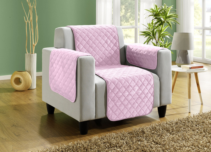 Sessel- & Sofaüberwürfe - Couch- und Sesselschoner mit Anti-Rutsch-Beschichtung, in Größe 101 (Sesselschoner, 50x150 cm) bis 865 (2 Armlehnenschoner, 50x 70 cm), in Farbe BEIGE Ansicht 10