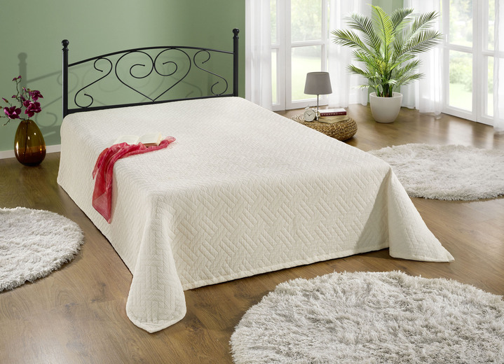 Tagesdecken - Traumhafte Tagesdecke, in Größe 873 (für Einzelbett, 140x200 cm) bis 920 (Kissenbezug, 40x 40 cm), in Farbe TAUPE Ansicht 3