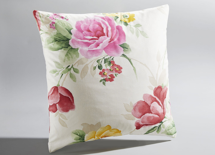 - Tagesdecke und Kissenbezüge mit Blumenmotiv, in Größe 873 (Einzelbett, 140x210 cm) bis 924 (2 Kissenbezüge, 50x 50 cm), in Farbe NATUR-MULTI Ansicht 2