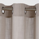 Klassisch - Halbtransparente Übergardine in Leinenoptik, in Größe 160 (H160xB140 cm) bis 456 (H245xB140 cm), in Farbe TAUPE, in Ausführung Mit Metallösen – Farbe TAUPE – Ansicht 2