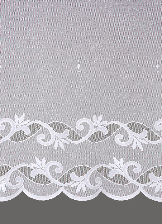 Klassisch - Leichter Lang-Store mit Automatikfaltenband, in Größe 236 (H225xB300 cm) bis 298 (H245xB600 cm), in Farbe WEISS Ansicht 2