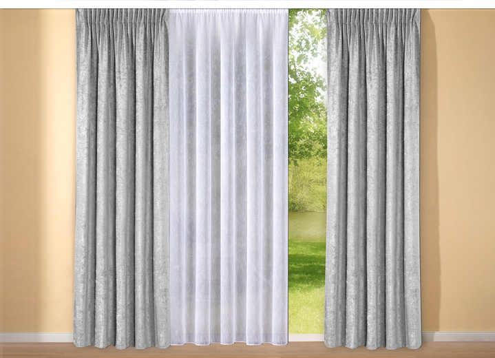 Klassisch - Thermo-Chenille-Verdunkelungsschal mit Multifunktionsband Ansicht 9 Klassisch - Thermo-Chenille-Verdunkelungsschal mit Multifunktionsband, in Größe 365 (H145xB135 cm) bis 456 (H245xB135 cm), in Farbe BORDEAUX Ansicht 9