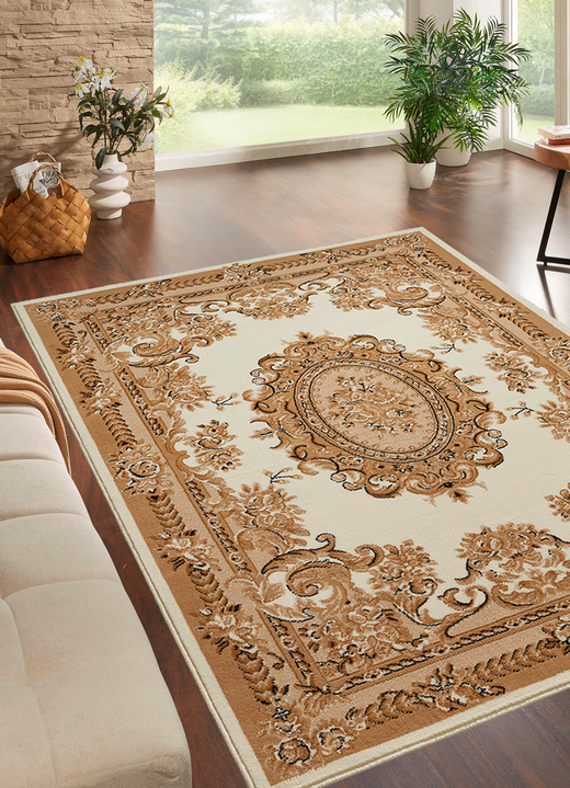 Klassisch - Brücken und Teppiche mit orientalischem Flair, in Größe 111 (Brücke, 60x110 cm) bis 288 (Teppich, 240x330 cm), in Farbe CREME Ansicht 1