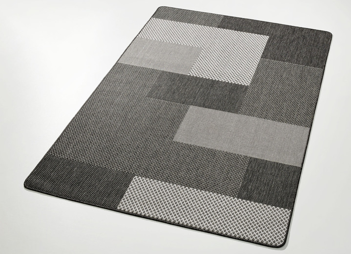 Modern - Pflegeleichte Brücken und Teppiche für innen und außen, in Größe 111 (Brücke, 60x110 cm) bis 282 (Teppich, 200x290 cm), in Farbe ANTHRAZIT Ansicht 1