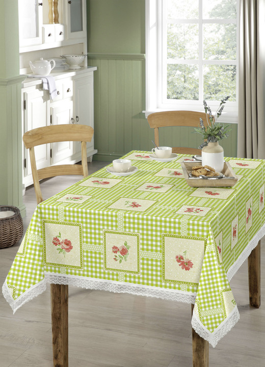 Tischdecken - Pflegeleichte Wachstuch-Tischdecke, in Größe 108 (Tischdecke, 80/ 80 cm) bis 140 (Tischdecke, 140/210 cm), in Farbe BLAU Ansicht 7