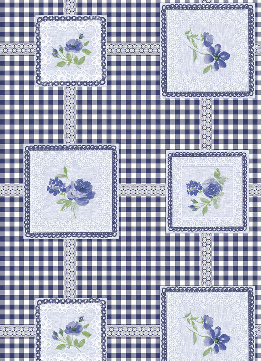 Tischdecken - Pflegeleichte Wachstuch-Tischdecke, in Größe 108 (Tischdecke, 80/ 80 cm) bis 140 (Tischdecke, 140/210 cm), in Farbe BLAU Ansicht 2