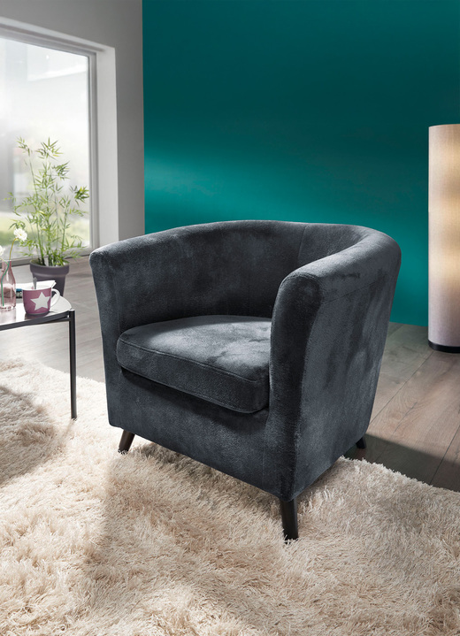 Polstermöbel - Pflegeleichter Sessel auf Holzfüßen, in Farbe BEIGE Ansicht 2