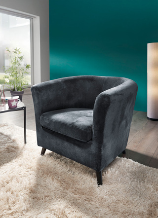 Polstermöbel - Pflegeleichter Sessel auf Holzfüßen, in Farbe BEIGE