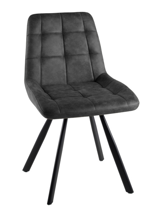 Sitzmöbel - Esszimmerstühle, 4er-Set, mit Metallgestell, in Farbe ANTHRAZIT, in Ausführung Stühle Karo, 4er-Set Ansicht 1