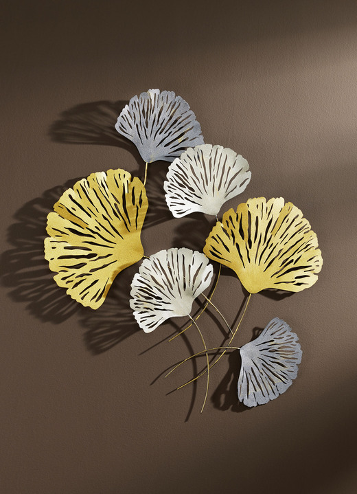 - Wanddekoration aus Metall, in Farbe GOLD-SCHWARZ-SILBER