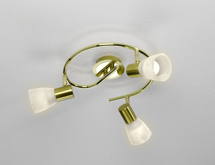 Lampen & Leuchten - Deckenleuchte aus mattem Metall Ansicht 4 Lampen & Leuchten - Deckenleuchte aus mattem Metall, in Farbe NICKEL, in Ausführung 2-flammig Ansicht 4