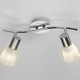 Lampen & Leuchten - Deckenleuchte aus mattem Metall – Farbe NICKEL Lampen & Leuchten - Deckenleuchte aus mattem Metall, in Farbe NICKEL, in Ausführung 2-flammig