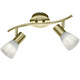 Lampen & Leuchten - Deckenleuchte aus mattem Metall – Farbe MESSING – Ansicht 1 Lampen & Leuchten - Deckenleuchte aus mattem Metall, in Farbe NICKEL, in Ausführung 2-flammig – Farbe MESSING – Ansicht 1