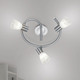 Lampen & Leuchten - Deckenleuchte aus mattem Metall – Farbe NICKEL Lampen & Leuchten - Deckenleuchte aus mattem Metall, in Farbe NICKEL, in Ausführung 2-flammig