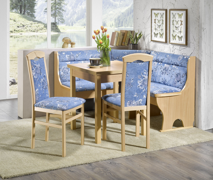 Essgruppen - Esszimmermöbel aus massiven Buchenholz, in Farbe BUCHE-BLAU, in Ausführung Stühle, 2er-Set Ansicht 1