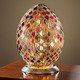 Lampen & Leuchten - Tischleuchte in Eiform mit faszinierendem Mosaik-Effekt, in Farbe ROT-GOLD