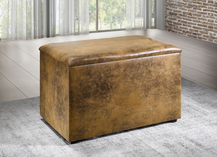 Kleinmöbel - Sitztruhe, in Farbe VINTAGE BRAUN Ansicht 1