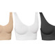 Soft-BH - Wohlfühl-BH, 3er-Set – Farbe SCHWARZ-WEISS-NUDE – Ansicht 1 Soft-BH - Wohlfühl-BH, 3er-Set, in Größe 3XL (52/54) bis XXL (48/50), in Farbe ROSA-LAVENDEL-BLAU – Farbe SCHWARZ-WEISS-NUDE – Ansicht 1