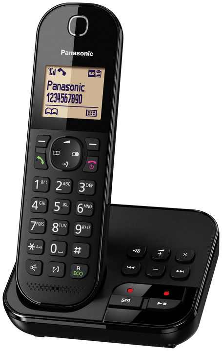Smartphones & Telefone - Panasonic Großtasten-Telefon mit Anrufbeantworter, in Farbe SCHWARZ, in Ausführung Großtasten-Telefon mit Anrufbeantworter Ansicht 1