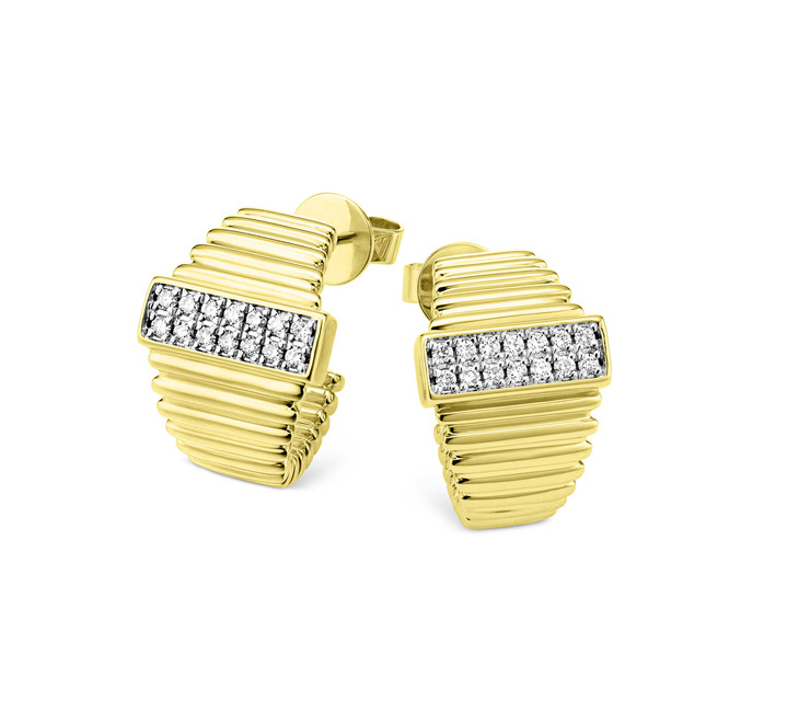 mit Diamanten - Brillant-Ohrstecker mit 28 Brillanten, in Farbe  Ansicht 2