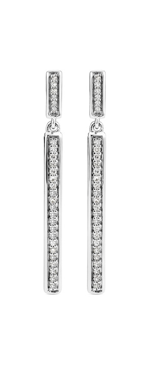 mit Diamanten - Schicke Ohrstecker mit 54 Diamanten, in Farbe  Ansicht 2