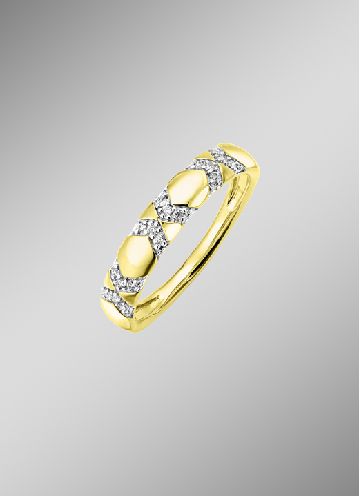 mit Diamanten - Edel im Design: Brillant-Damenring, in Größe 160 bis 220, in Farbe  Ansicht 1