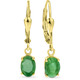 mit Edelsteinen - Bezaubernde Ohrringe mit echtem Edelstein, in Farbe , in Ausführung Echt Smaragd – Ansicht 2