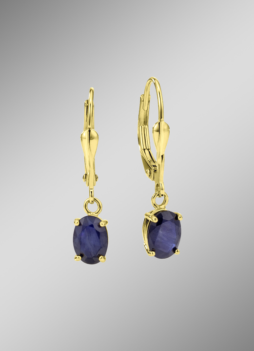 mit Edelsteinen - Bezaubernde Ohrringe mit echtem Edelstein, in Farbe , in Ausführung Echt Smaragd Ansicht 5