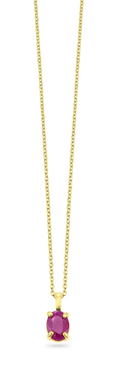 - Bezaubernder Anhänger mit echtem Edelstein und Ankerkette, in Farbe , in Ausführung ECHT RUBIN Ansicht 2